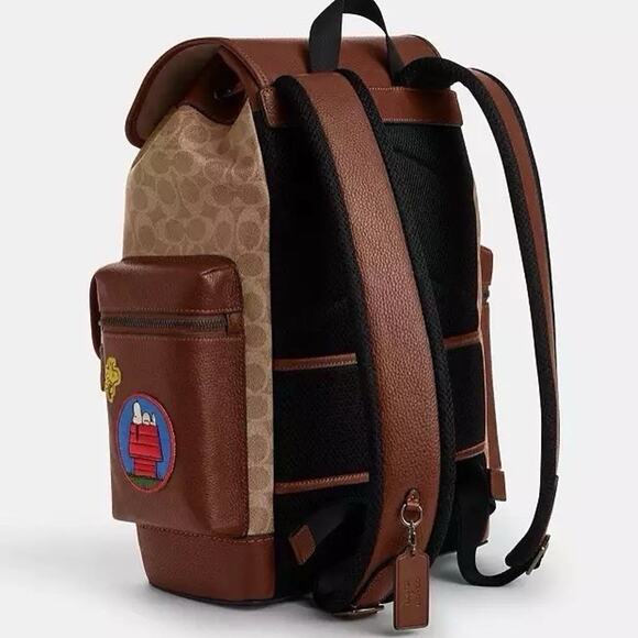 NWT COACH x PEANUTS 2025 Sprint Backpack Signature Canvas Patch CBI44 Snoopy - Picture 9 of 9